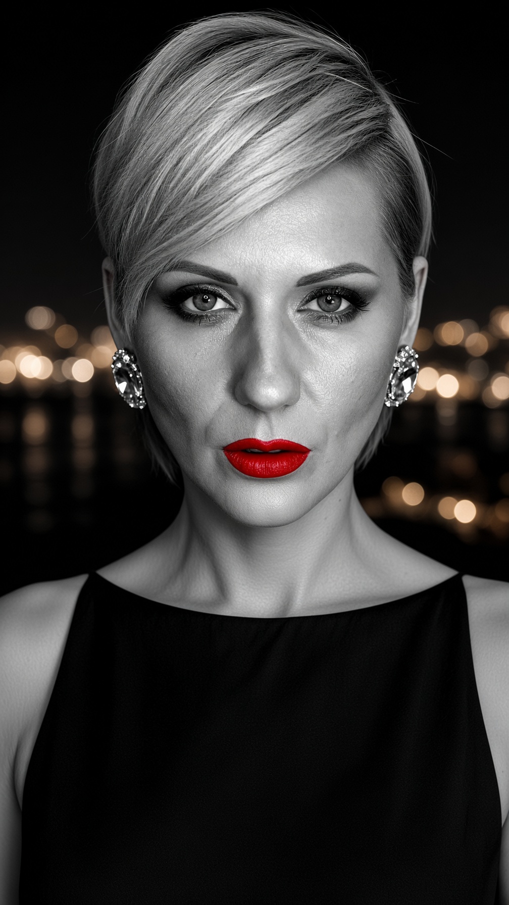 Natallia Cut · Evening · Limassol · black boat-neck