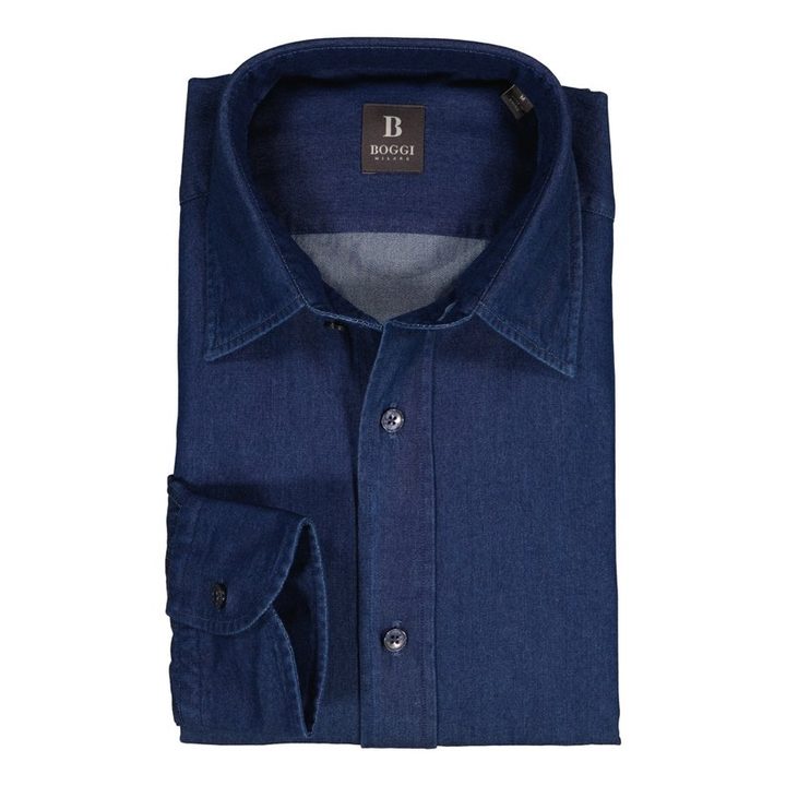Navy denim shirt from Herrenausstatter